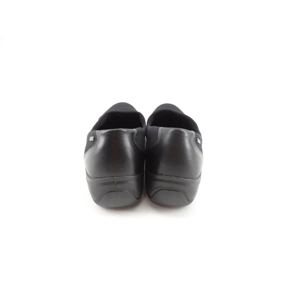 Ecco Gore-tex Womens Black  Stretch Fabric Leather Slip On Pumps 40 EU 9-9.5 US‎